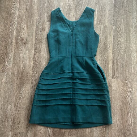 Madewell Fit & Flare Emerald Green Dress Size 2 Holiday Pockets - Picture 6 of 6